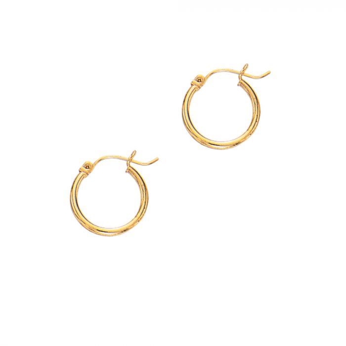 14 Karat Yellow Gold Small Hoop Earrings