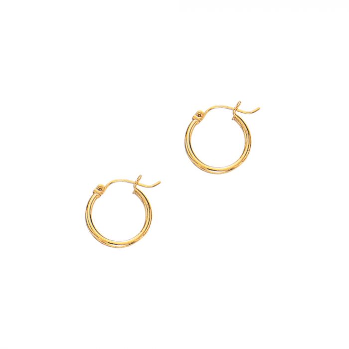 14 Karat Yellow Gold Small Hoop Earrings