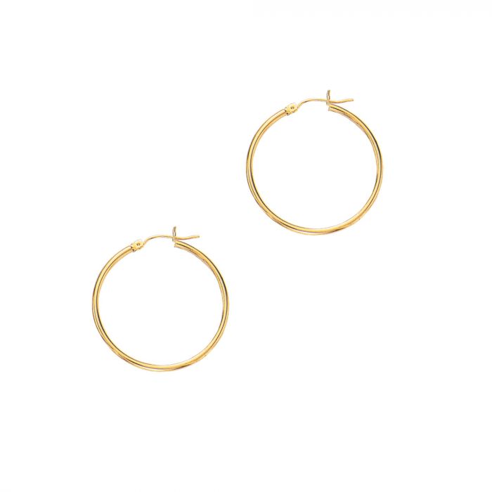 14 Karat Yellow Gold Small Hoop Earrings