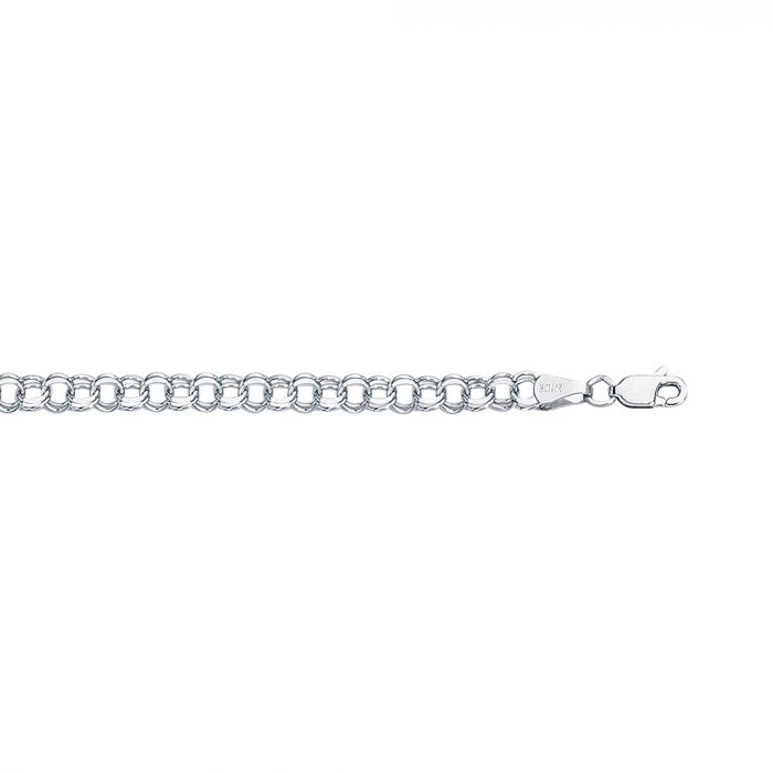 Ladies 14 Karat White Gold Oval Link Bracelet