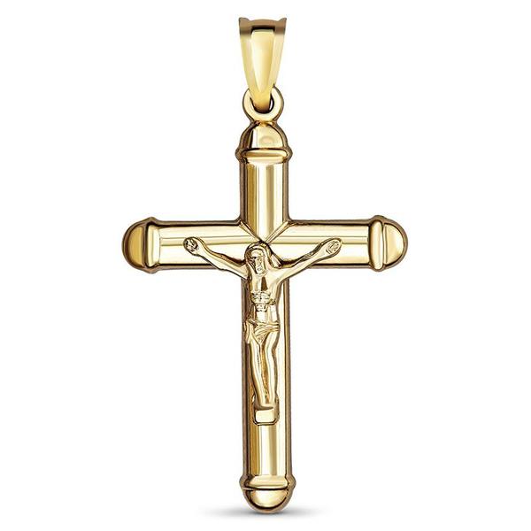 14 Karat Yellow Gold Cross Charm Pendant