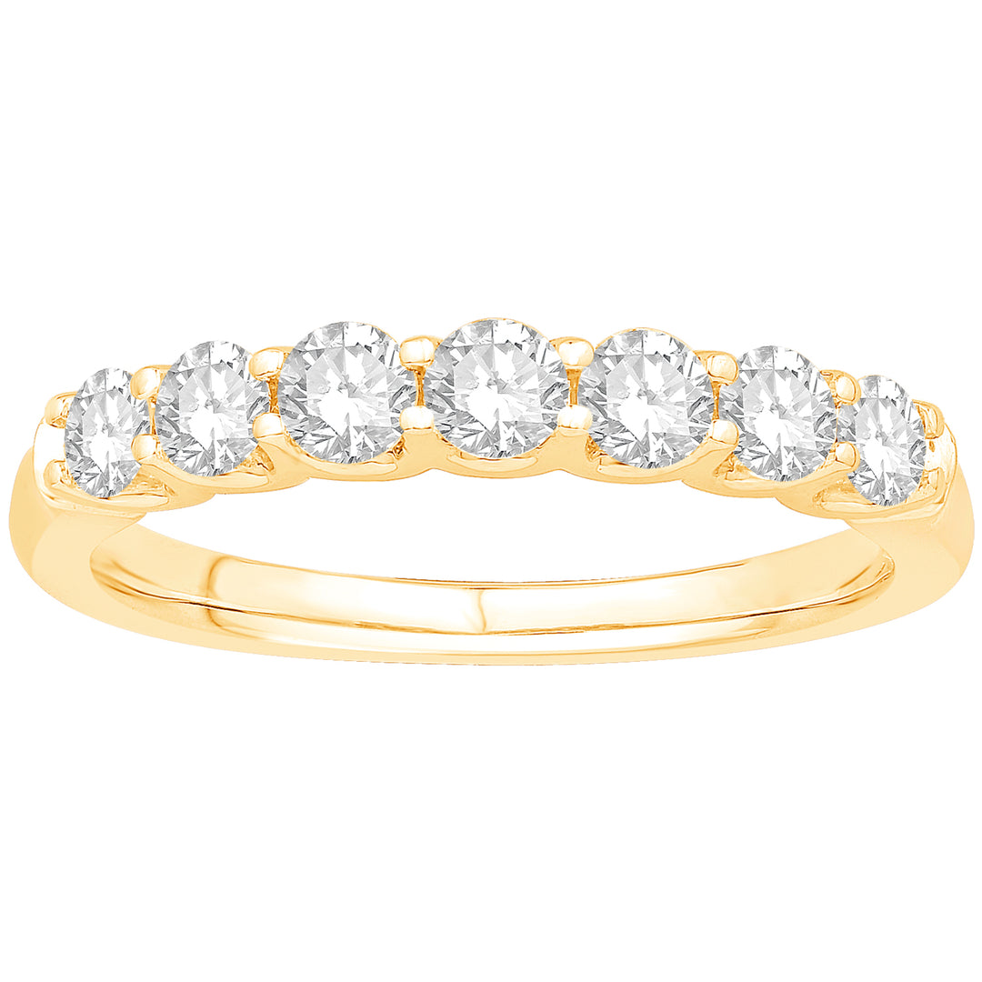 14 Karat Yellow Gold 0.75ct Prong Set Diamond Ring -Size 7