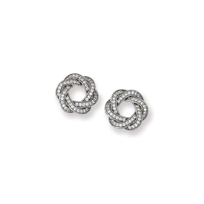 Sterling Silver Love Knot Earrings