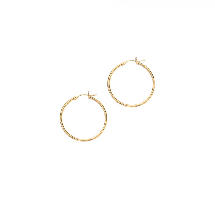 14 Karat Yellow Gold Small Hoop Earrings