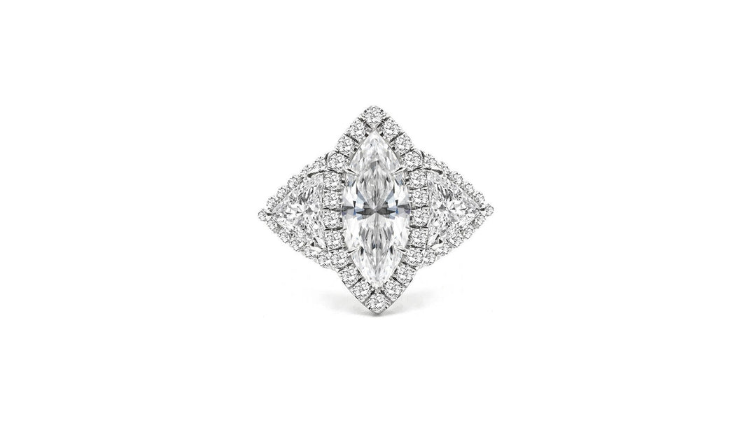 After photo of the original 1991 marquise diamond engagement ring belonging to AJ's Jewelry owner Jordan Eddi's wife, Ridgewood Queens NY