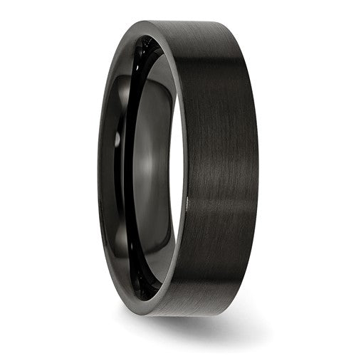 Black Stainless Steel Wedding Band