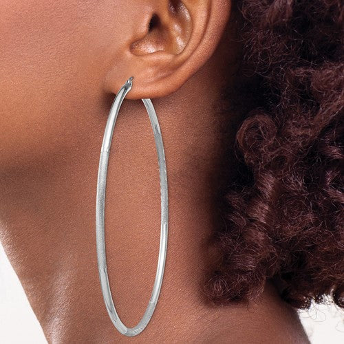 Sterling Silver Large Hoop Earrings