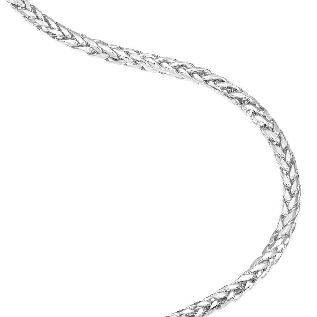 Ladies 14 Karat White Gold Spiga Bracelet