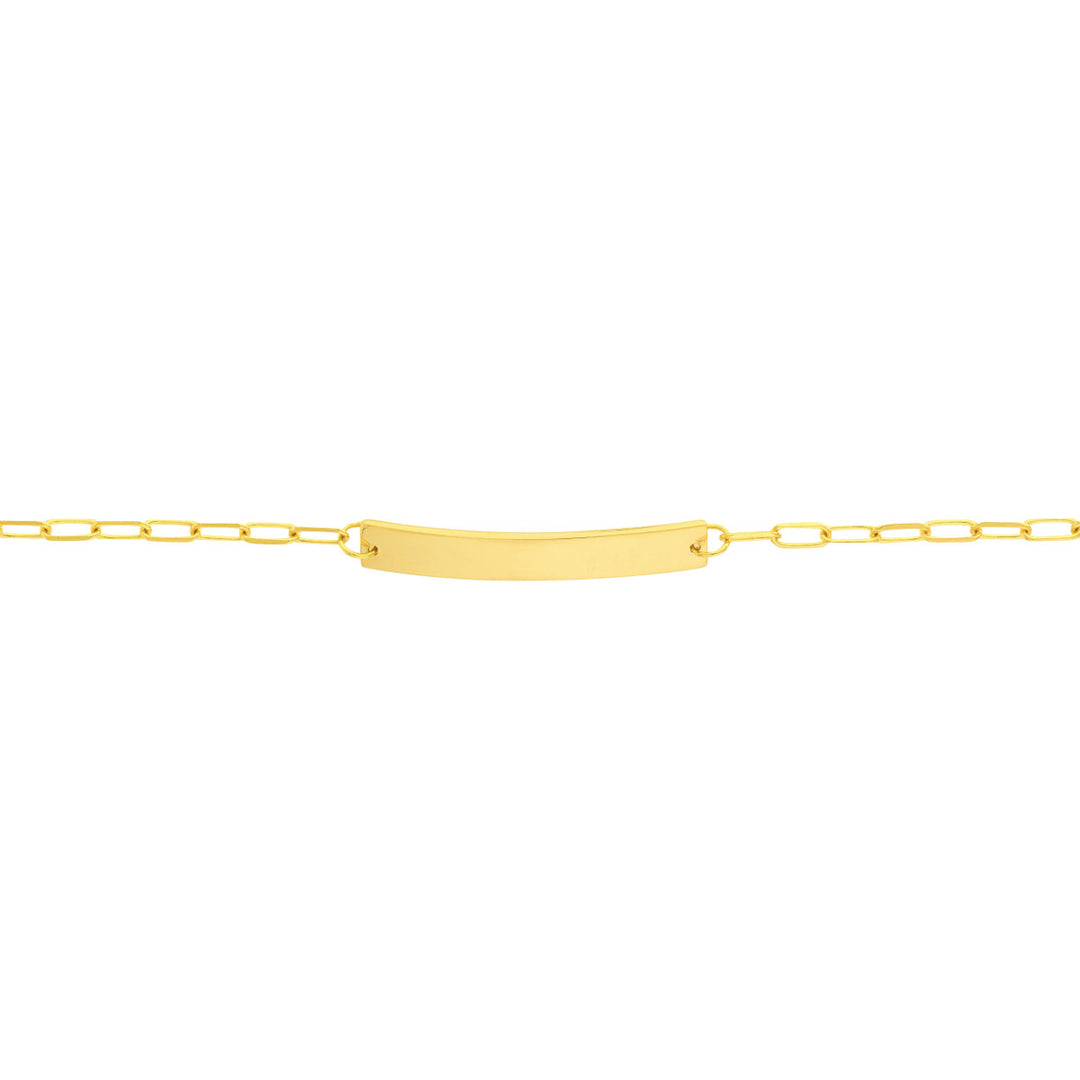 Ladies 14 Karat Yellow Gold ID Bracelet