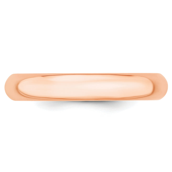 14K Rose Gold 4mm Comfort Fit Wedding Band - Front View