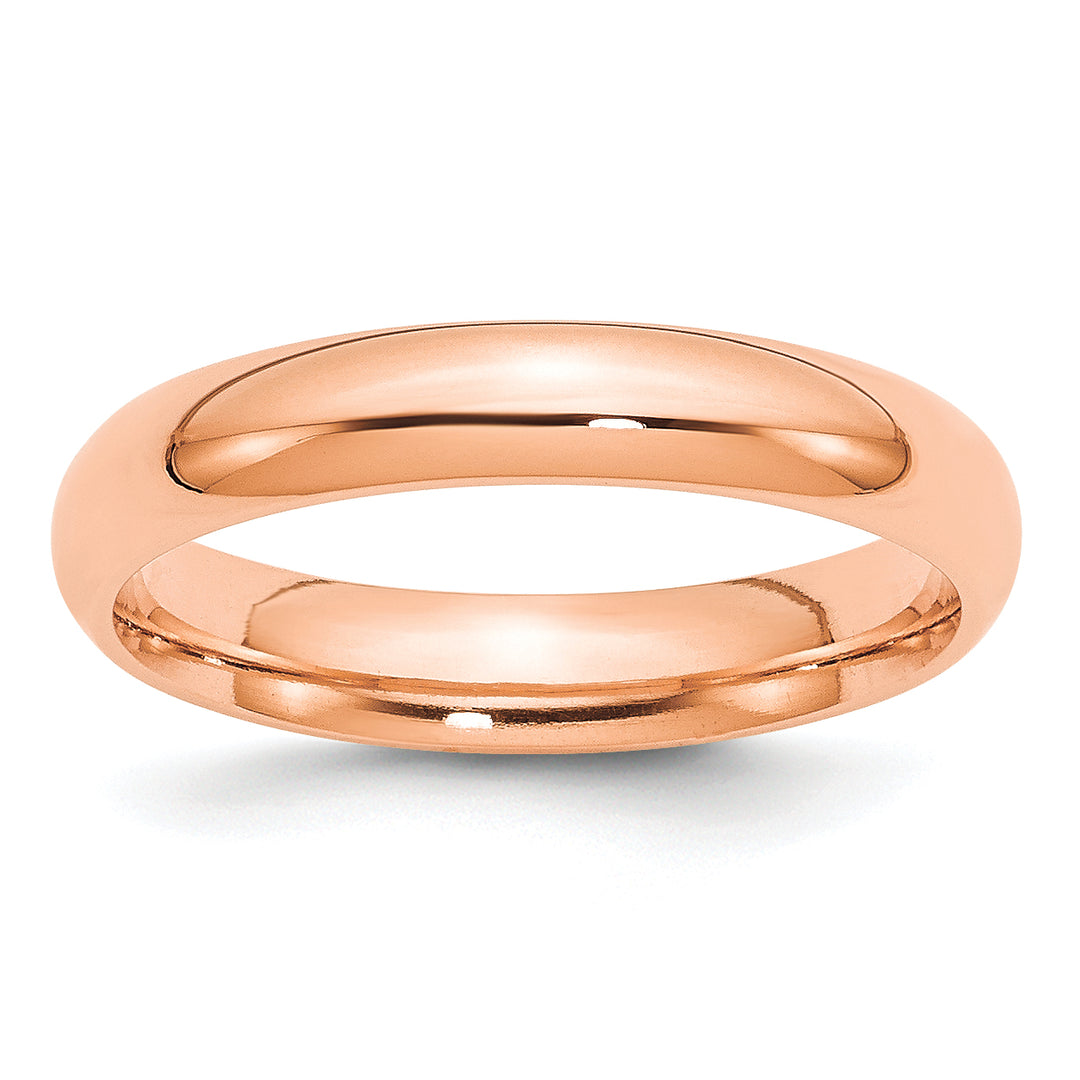 14K Rose Gold 4mm Comfort Fit Wedding Band