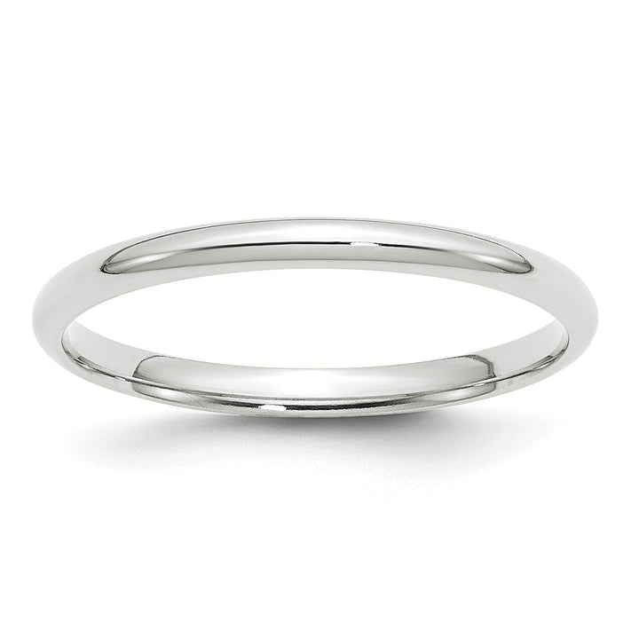 14K White Gold 2mm Comfort Fit Wedding Band