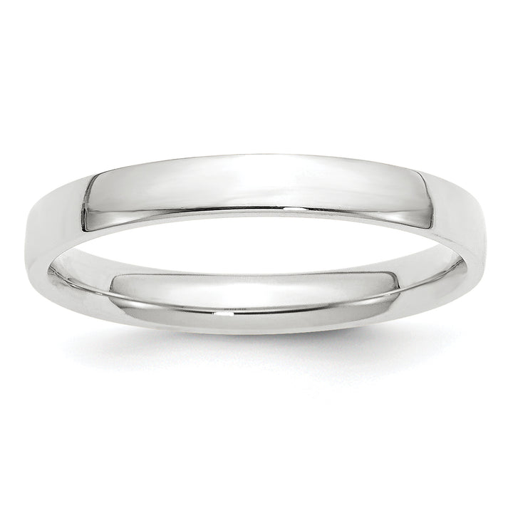 14K White Gold 3mm Comfort Fit Wedding Band