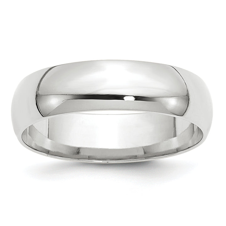 14K White Gold 6mm Comfort Fit Wedding Band