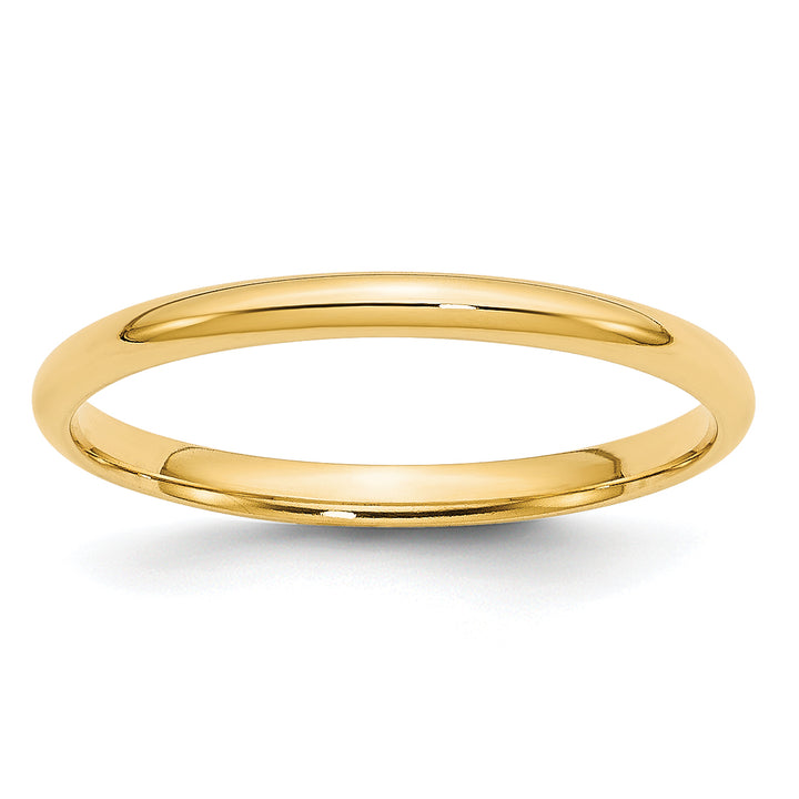 14K Yellow Gold 2mm Comfort Fit Wedding Band