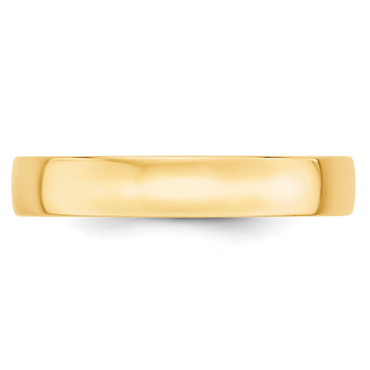 14K Yellow Gold 4mm Comfort Fit Wedding Band - Front View