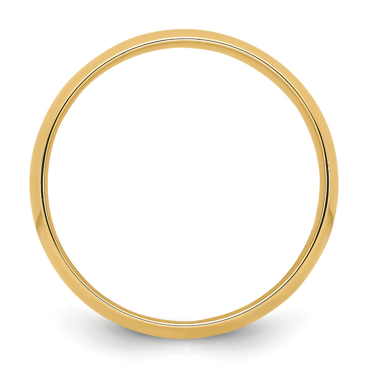 14K Yellow Gold 7mm Comfort Fit Wedding Band - Front View
