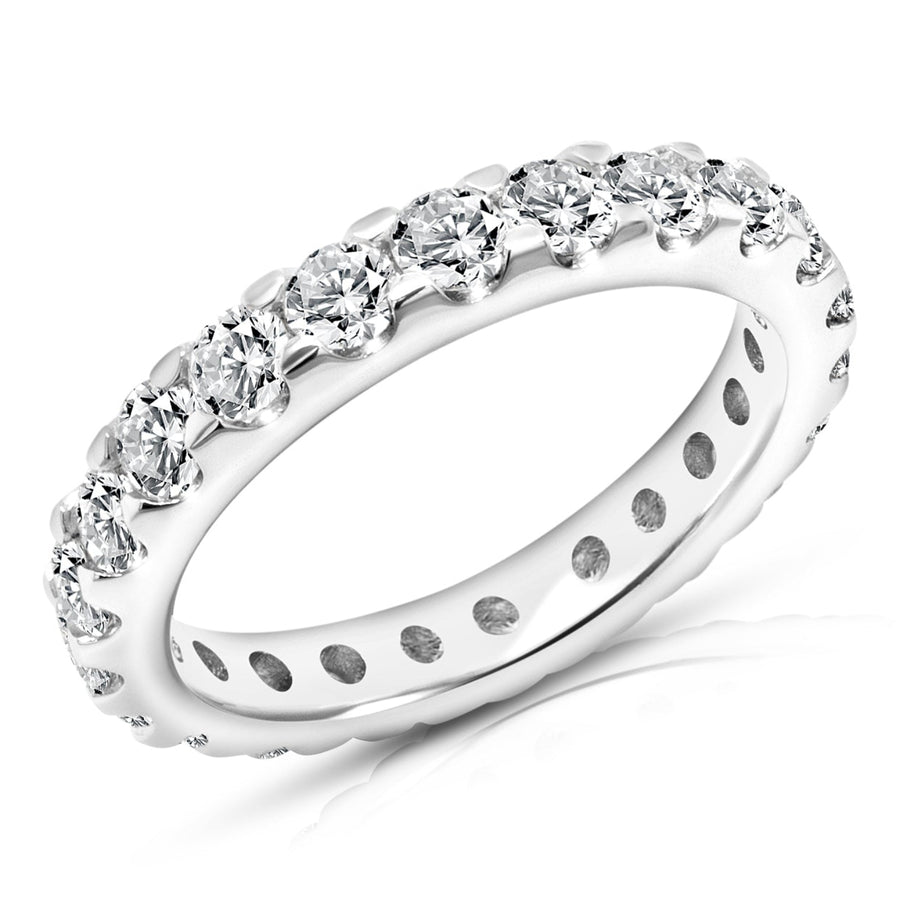 1.5ct Natural Diamond Eternity Band, 14K White Gold