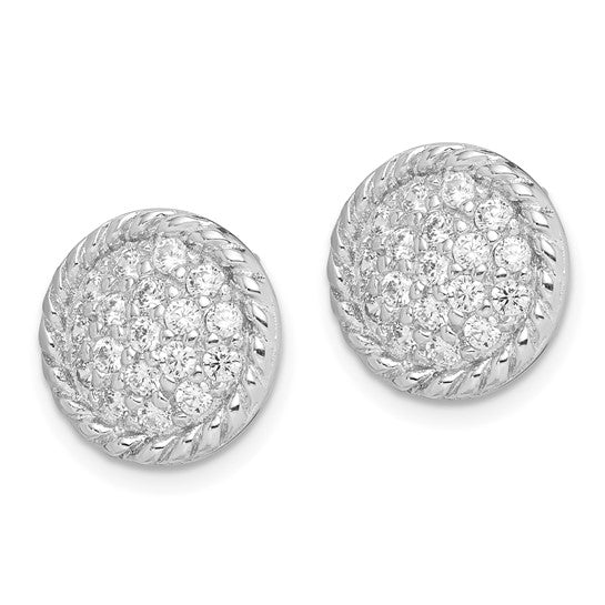 Sterling Silver Cubic Zirconia Stud Earrings