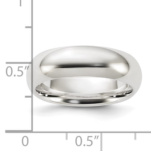 Lady's Sterling Silver 5mm Plain Wedding Band - Size 7