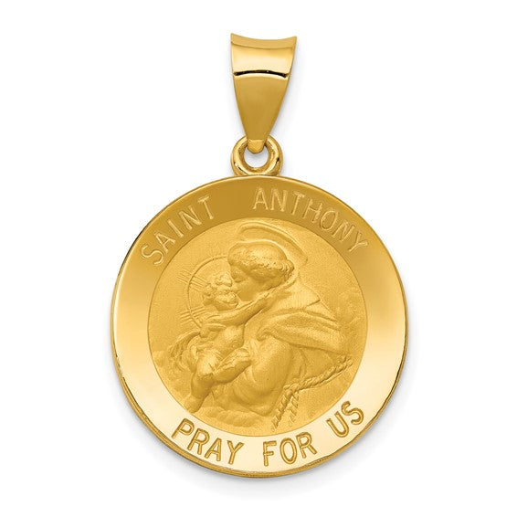 Yellow 14 Karat St. Anthony Charm Pendant