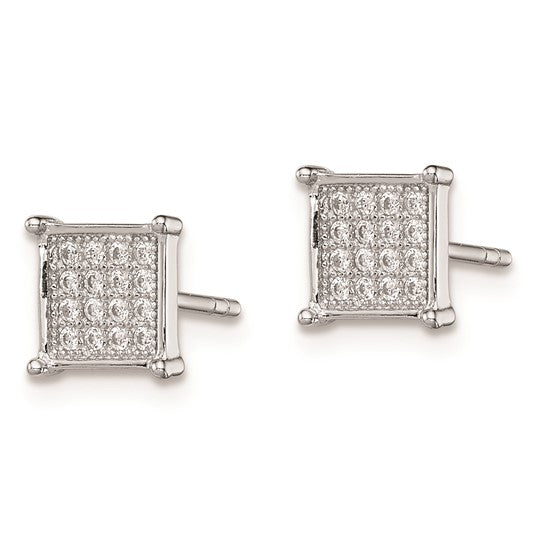 Sterling Silver Cubic Zirconia Stud Earrings