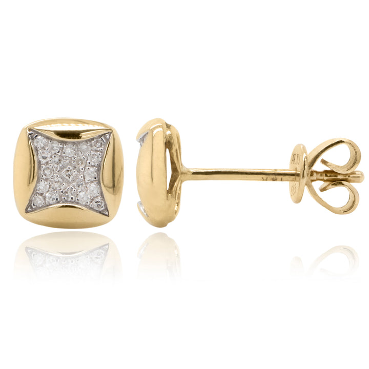 14 Karat Yellow Gold 0.15ct Diamond Stud Earrings