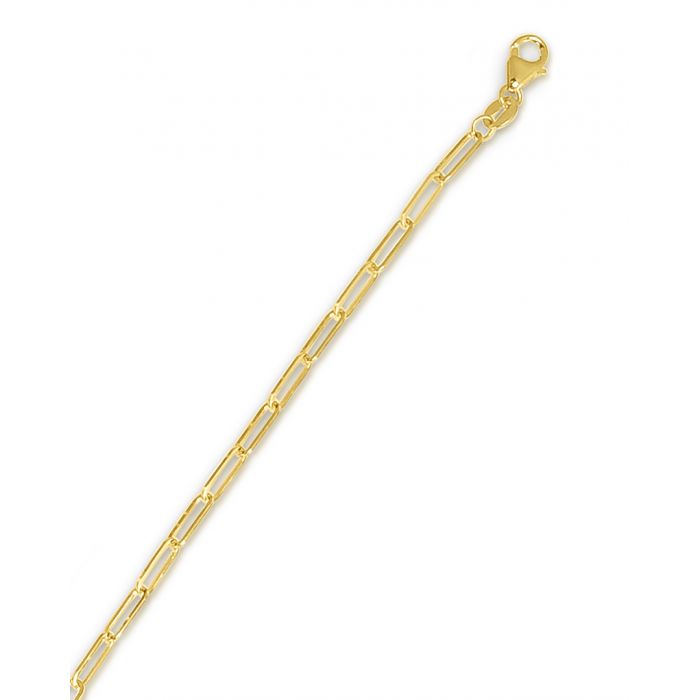 14 Karat Yellow Gold 2.5mm Paper Clip Link 18 inch Chain