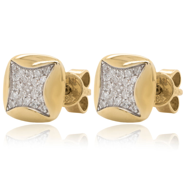 14 Karat Yellow Gold 0.15ct Diamond Stud Earrings