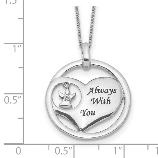 Sterling Silver Always with You Heart Necklace