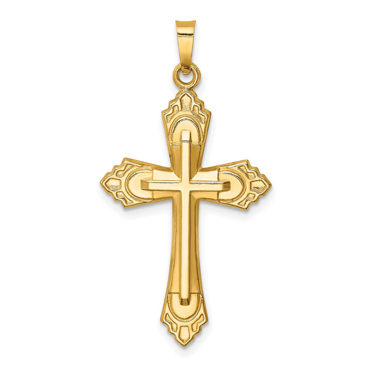 Yellow 14 Karat Cross Charm Pendant