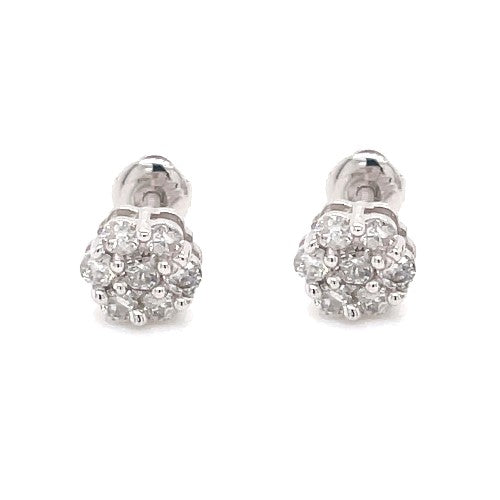 14 Karat White Gold 0.51ct Diamond Stud Earrings