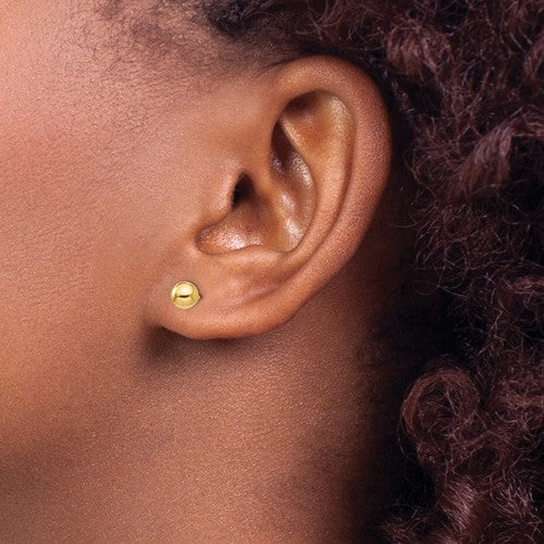 14 Karat Yellow Gold 5mm Ball Earrings