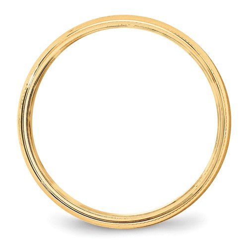 Men's 14 Karat Yellow Gold 5mm Milgrain Wedding Band - Size 10