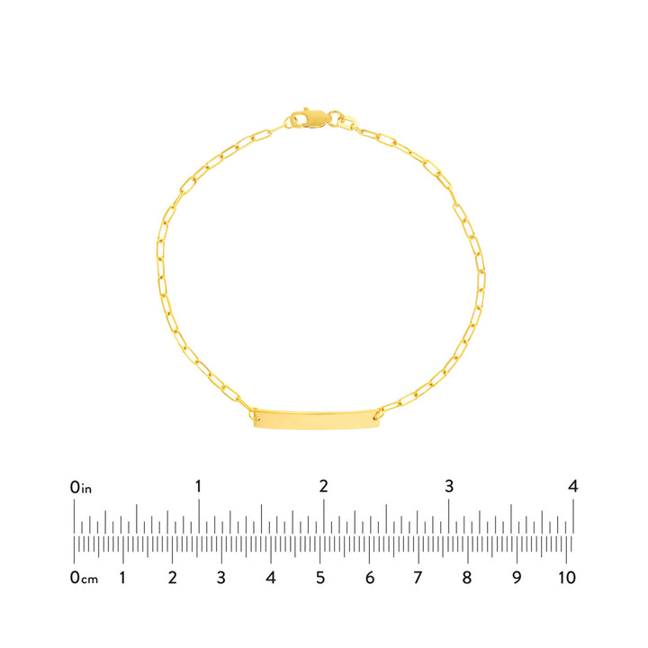 Ladies 14 Karat Yellow Gold ID Bracelet