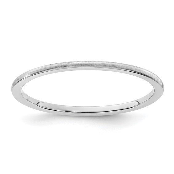 Lady's 14 Karat White Gold Plain Wedding Band