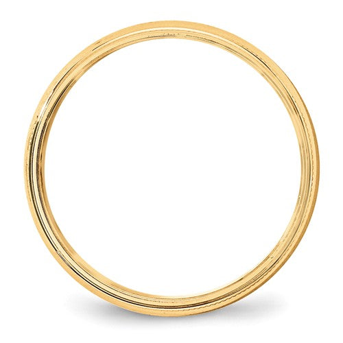 Lady's 14 Karat Yellow Gold 5mm Milgrain Wedding Band - Size 7