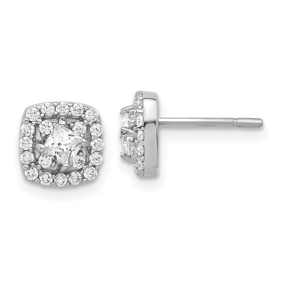 Sterling Silver Cubic Zirconia Stud Earrings