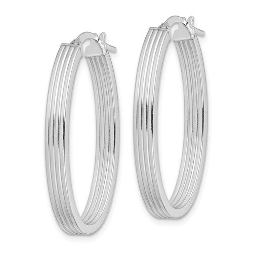 Sterling Silver Medium Hoop Earrings