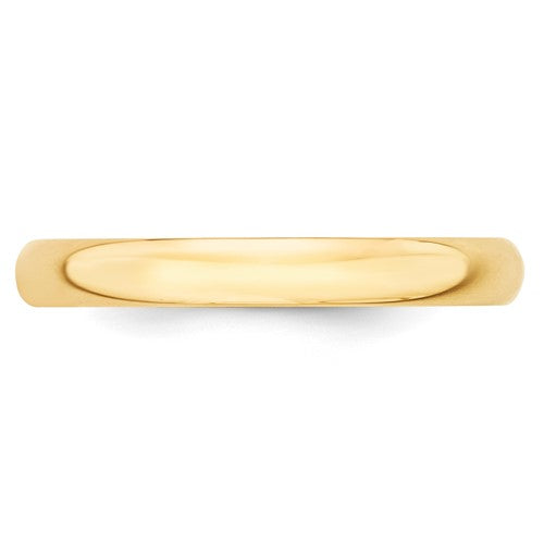 Lady's 14 Karat Yellow Gold Plain Wedding Band