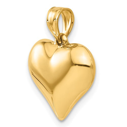 14 Karat Yellow Gold Small Polished Heart Charm Pendant