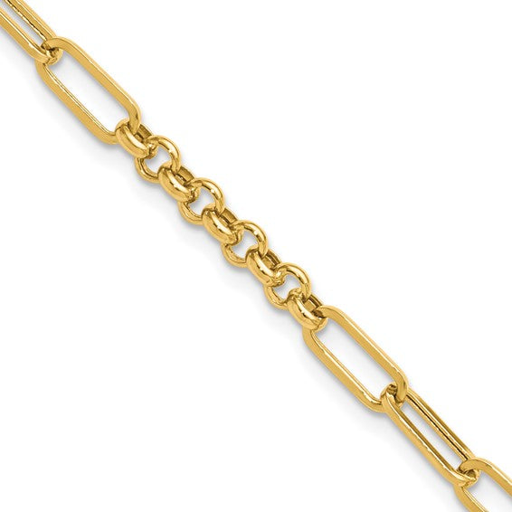 Ladies 14 Karat Yellow Gold Fancy Link Bracelet