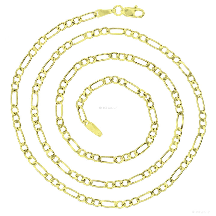 14 Karat Yellow Gold 2.5mm Figaro Link 18 inch Chain