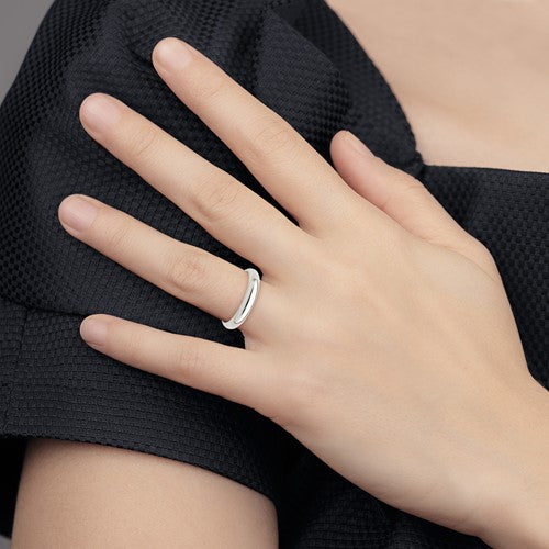 Lady's Sterling Silver Plain Wedding Band