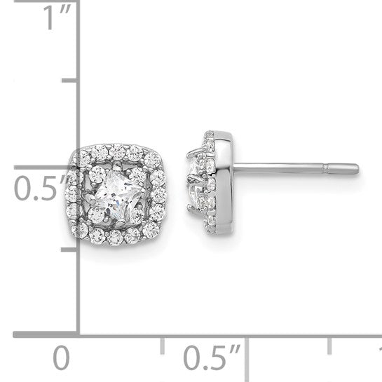 Sterling Silver Cubic Zirconia Stud Earrings