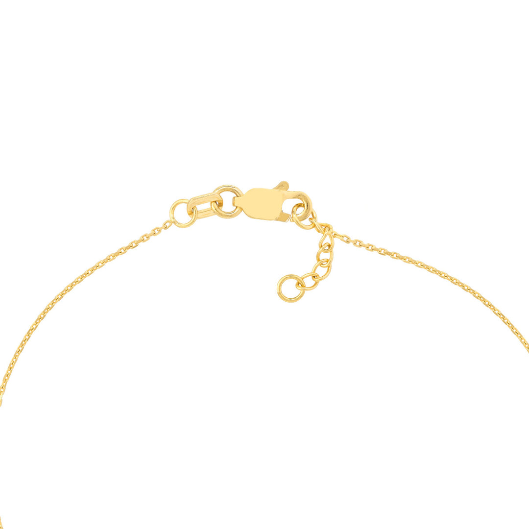 Ladies 14 Karat Yellow Gold Heart Bracelet