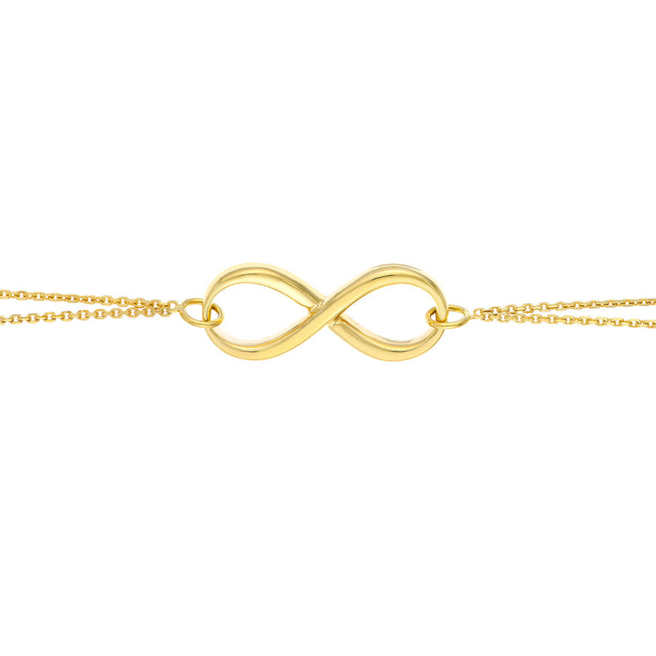 Ladies 14 Karat Yellow Gold Infinity Bracelet