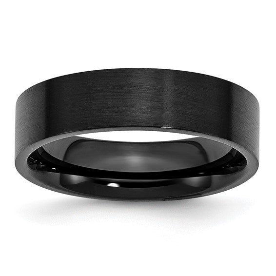 Black Stainless Steel Wedding Band