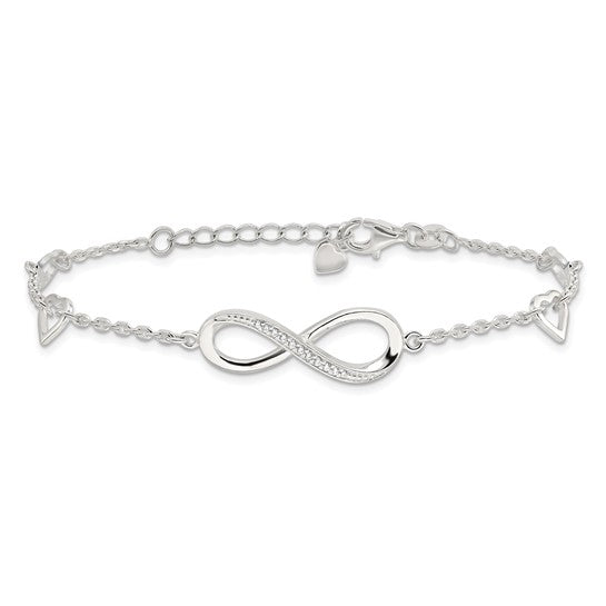 Sterling Silver Infinity 7 inch Bracelet