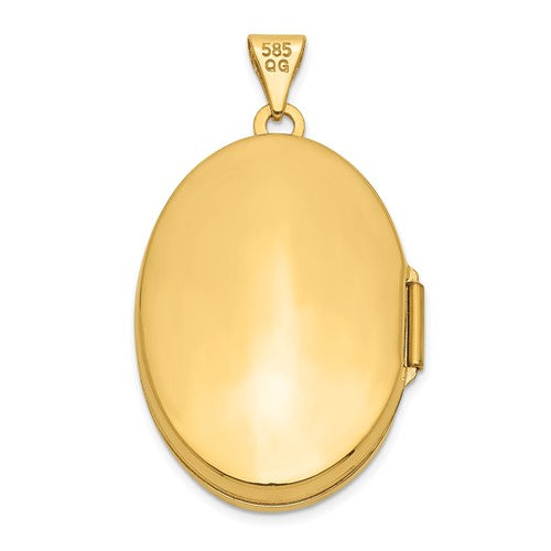 14 Karat Yellow Gold Locket Charm Pendant